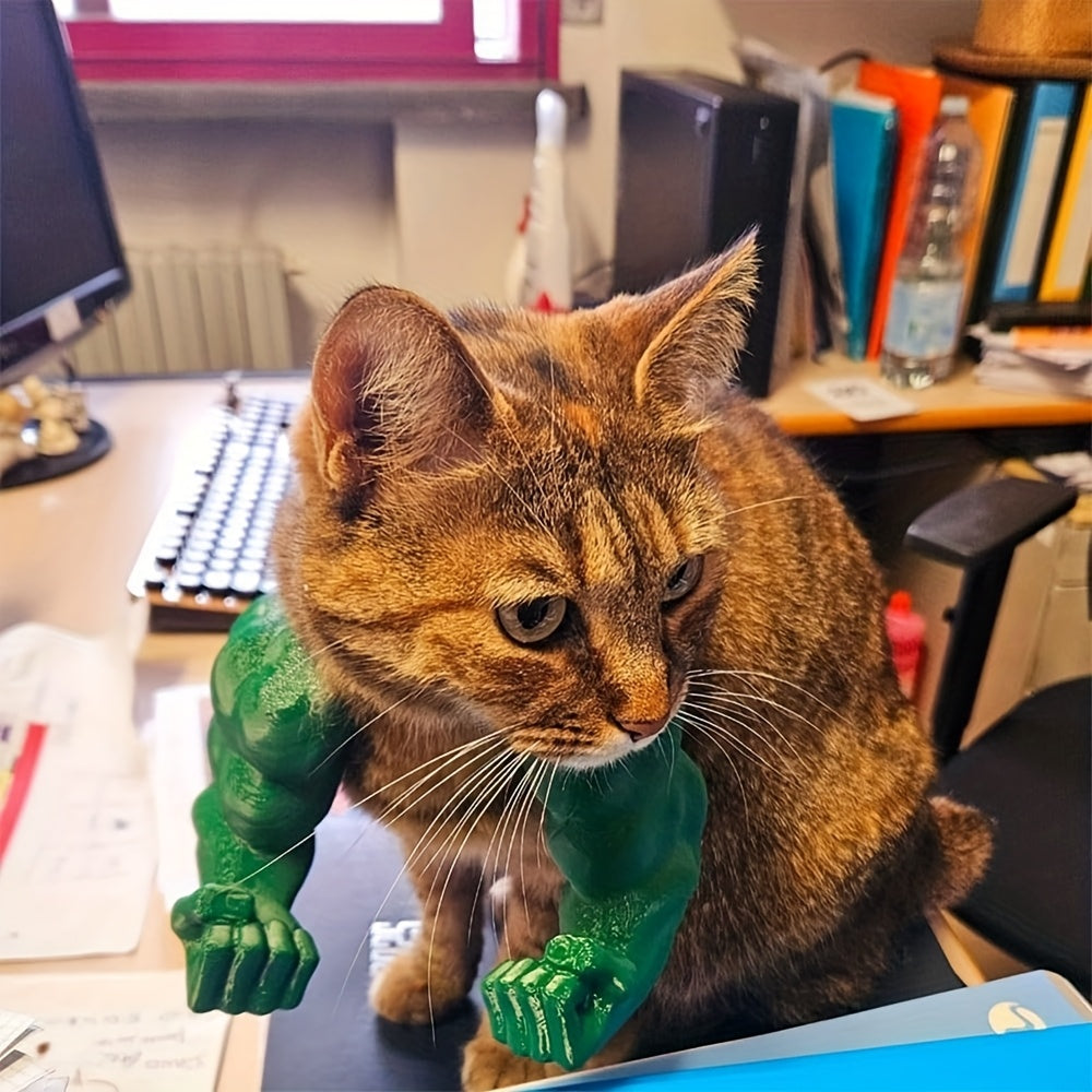 3D Printed Cat Muscle Arm Costume - Funny Giant Hand Pet Outfit, Superhero Cosplay & Halloween Costume For Cats | Pet Accessories & Giant Arm Clothing, Without Battery