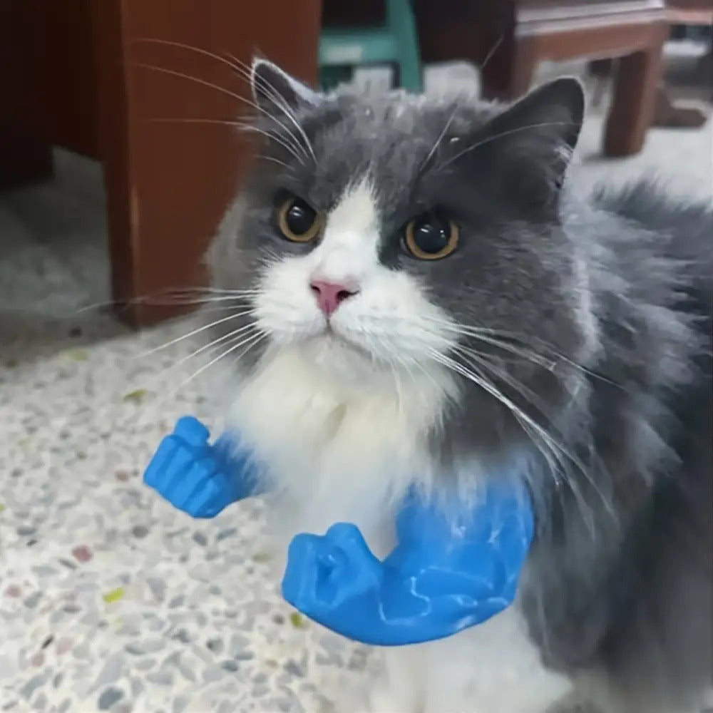3D Printed Cat Muscle Arm Costume - Funny Giant Hand Pet Outfit, Superhero Cosplay & Halloween Costume For Cats | Pet Accessories & Giant Arm Clothing, Without Battery