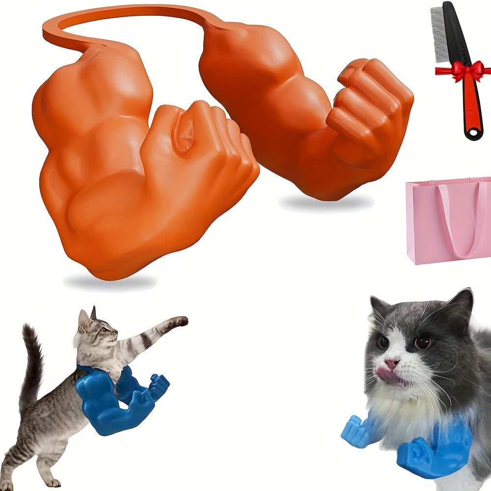 3D Printed Cat Muscle Arm Costume - Funny Giant Hand Pet Outfit, Superhero Cosplay & Halloween Costume For Cats | Pet Accessories & Giant Arm Clothing, Without Battery