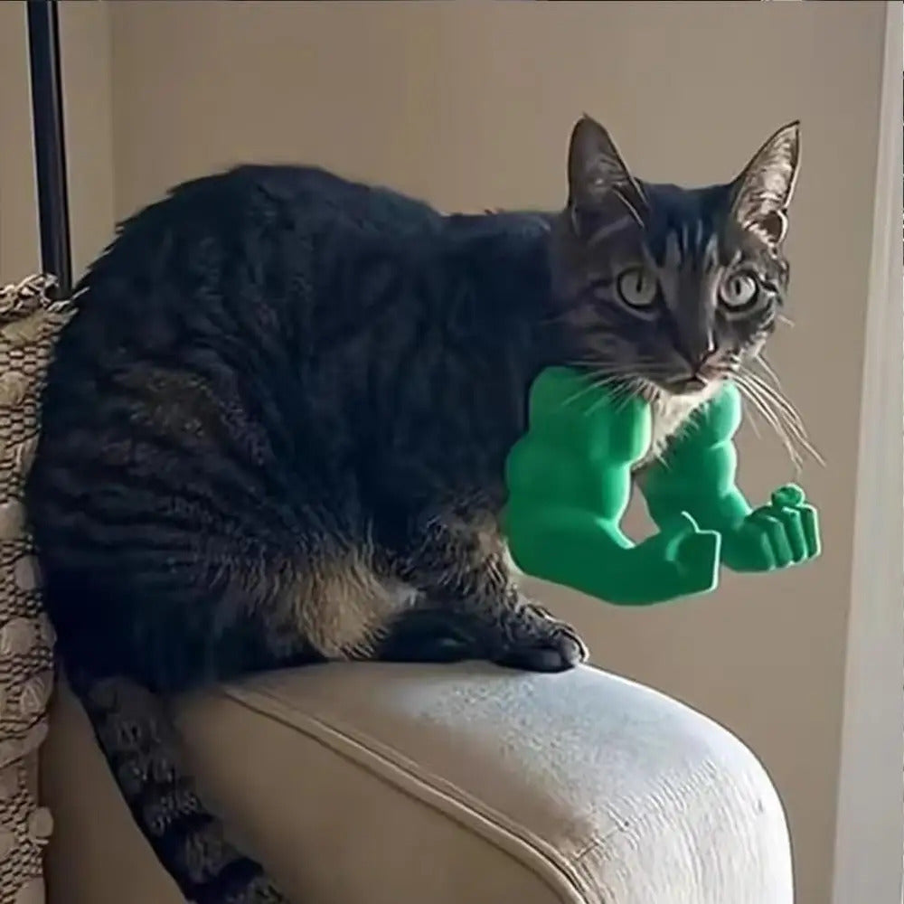 3D Printed Cat Muscle Arm Costume - Funny Giant Hand Pet Outfit, Superhero Cosplay & Halloween Costume For Cats | Pet Accessories & Giant Arm Clothing, Without Battery
