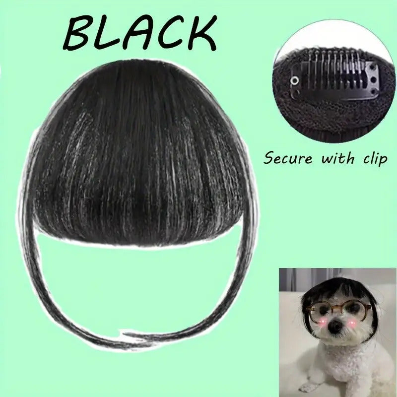 Clip-On Cat Wig - Soft Polyester Fiber Pet Costume with Black & White Striped Design, Easy to Use & Comfortable Fashionable Cat Dress Up for Parties, Photography, Cosplay - Durable Material, Exclusive for Cat Lovers, Cat Costume, Party Accessory, Playful