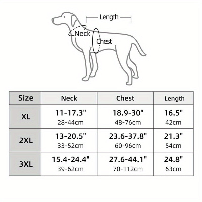 Spooky Skeleton Dog Costume - Full Skeleton Outfit Halloween Pet Costume with Easy Pants, for Small to Medium Dogs (XL/2XL/3XL) - Soft Stretchy Polyester for Halloween Parties, Photo Shoots & Casual Attire - Cute Pet Cosplay Outfit, Halloween Clothes, The