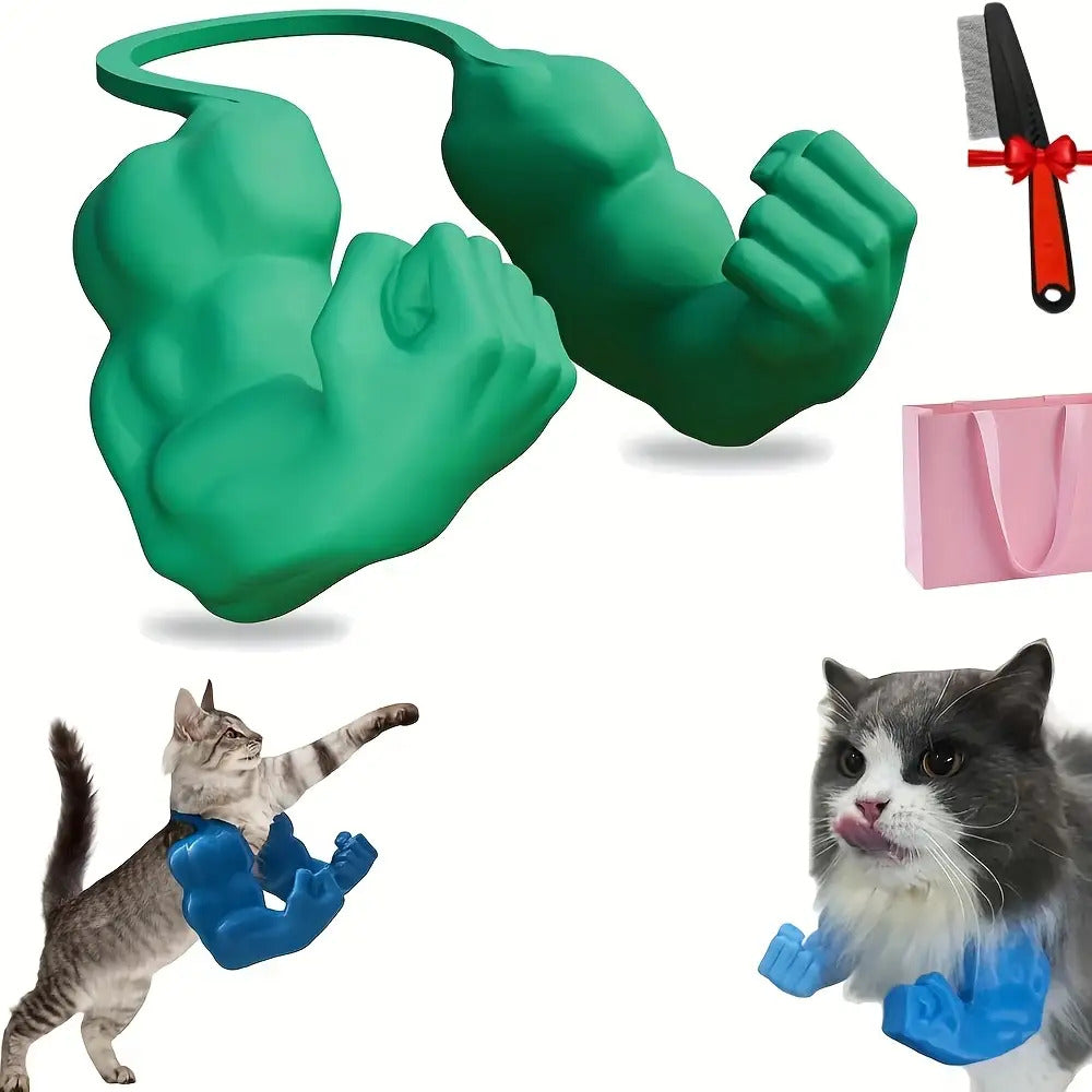 3D Printed Cat Muscle Arm Costume - Funny Giant Hand Pet Outfit, Superhero Cosplay & Halloween Costume For Cats | Pet Accessories & Giant Arm Clothing, Without Battery