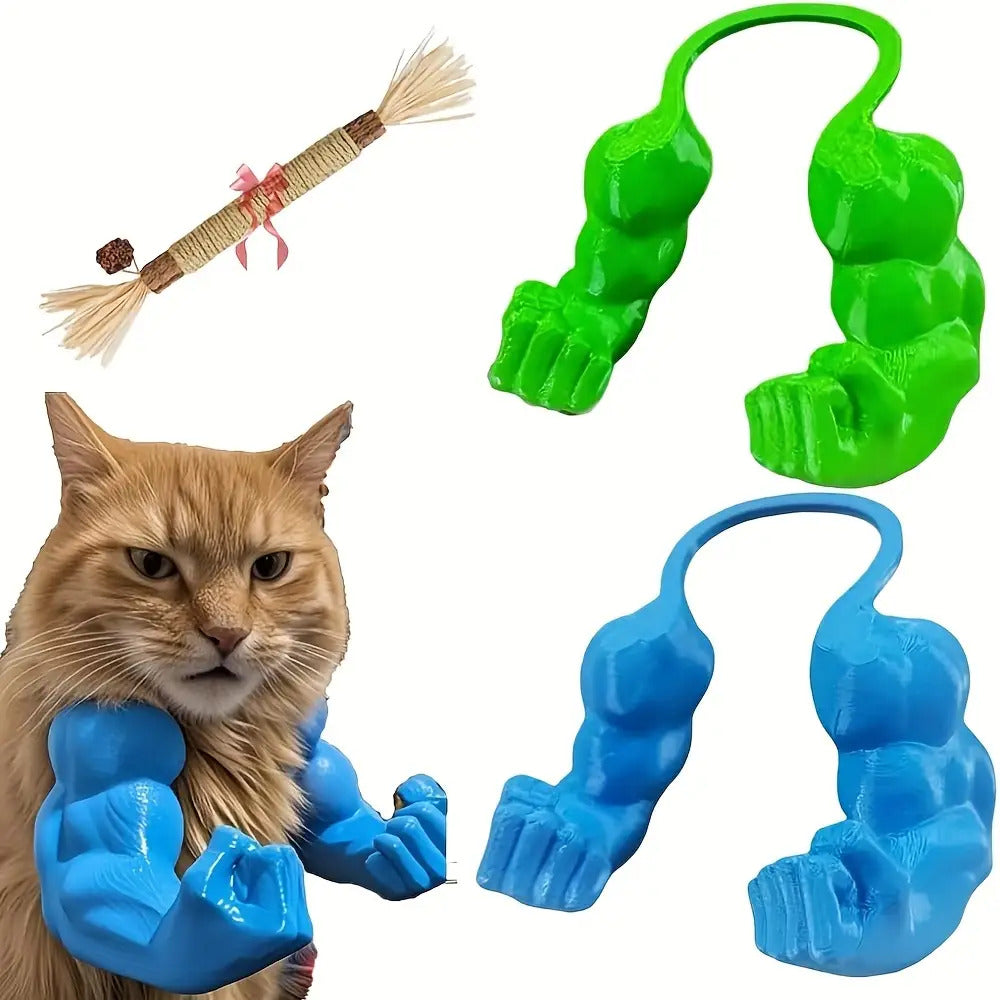 3D Printed Cat Muscle Arm Costume - Funny Giant Hand Pet Outfit, Superhero Cosplay & Halloween Costume For Cats | Pet Accessories & Giant Arm Clothing, Without Battery