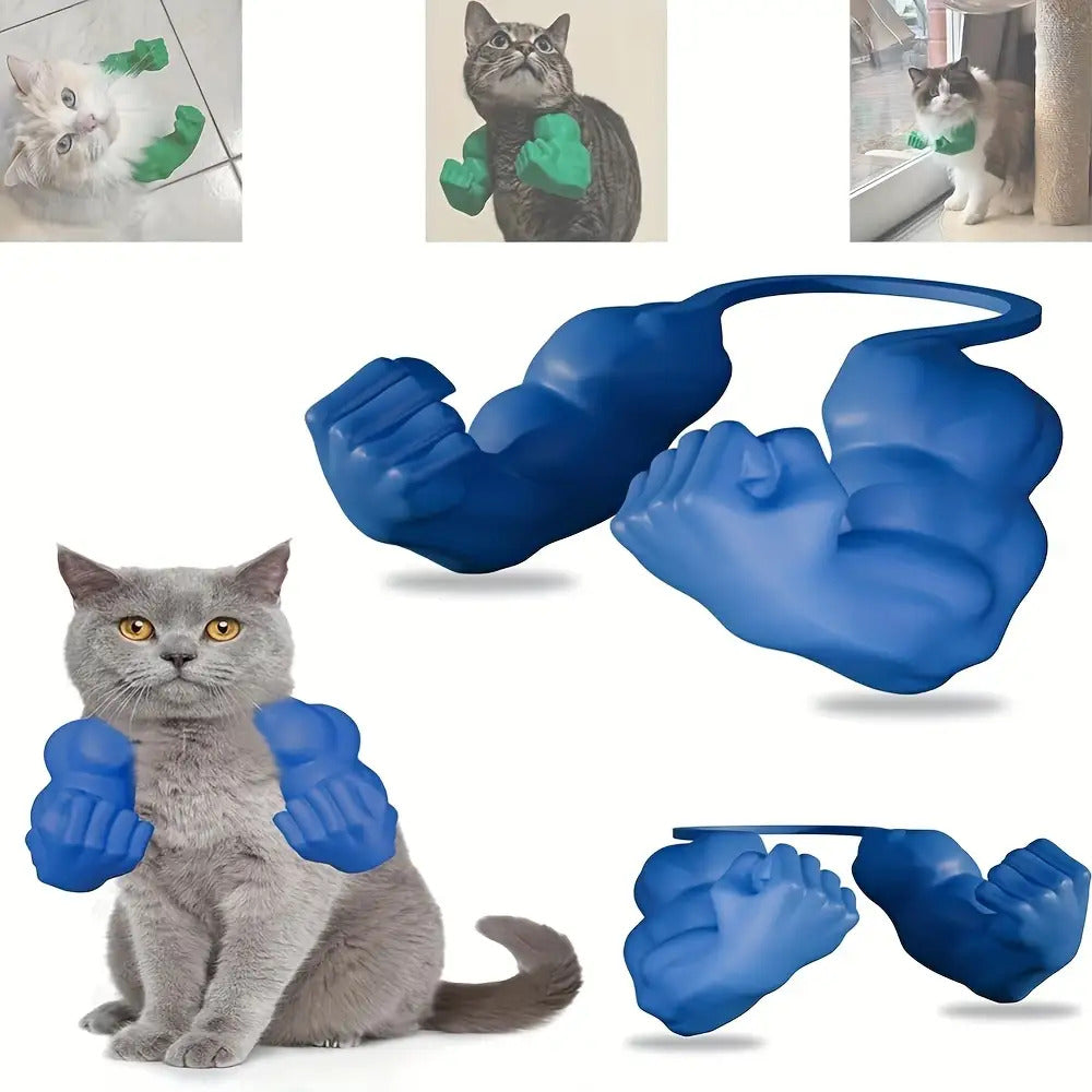 3D Printed Cat Muscle Arm Costume - Funny Giant Hand Pet Outfit, Superhero Cosplay & Halloween Costume For Cats | Pet Accessories & Giant Arm Clothing, Without Battery