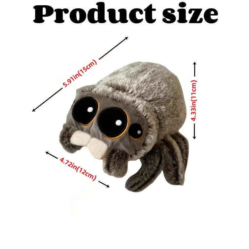 1 Plush Spider Cat Toy - Soft Chew-Resistant Polyester Interactive Pet Toy with Big Eyes, No Battery Needed for Aggressive Chewers, Relax & Training for Small/Medium Dogs & All Cats, Dog Chew Toy | Whimsical Pet Toy | Plush Construction