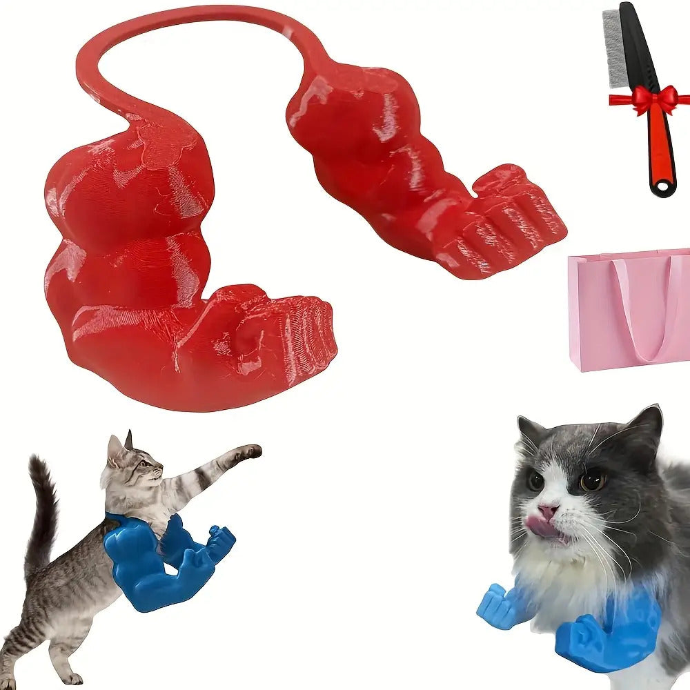 3D Printed Cat Muscle Arm Costume - Funny Giant Hand Pet Outfit, Superhero Cosplay & Halloween Costume For Cats | Pet Accessories & Giant Arm Clothing, Without Battery